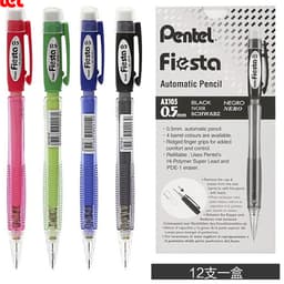 Thumbnail Bút Chì Kim Ngòi 0.5mm Pentel Fiesta AX105 Nét Êm Ít Gãy Thiết Kế Thân Trong Trang Bị Đầu Tẩy 3