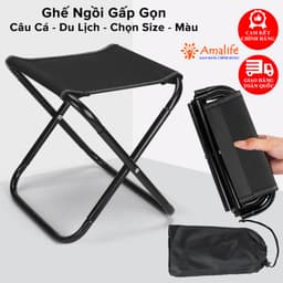 Thumbnail Ghế Gập Gọn Đút Túi Quần, Ghế Câu Cá, Ghế Đi Du Lịch, Cắm Trại, Ghế Mini Ngồi Chờ Tàu Hỏa Gấp Gọn Chính Hãng Amalife 1