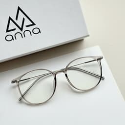 Thumbnail Gọng kính cận thời trang nam nữ ANNA kim loại dáng tròn unisex cá tính OL 83083 3