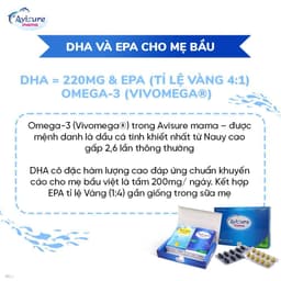 Thumbnail Vitamin cho bà bầu Avisure Mama bổ sung đầy đủ vitamin khoáng chất, Sắt, DHA Hộp 60 viên 3