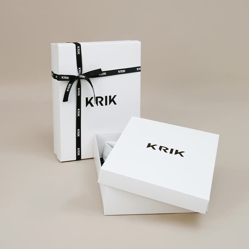 Ảnh Hộp Quà Tặng KRIK Trắng Trơn Chất Liệu Giấy Ivory Cao Cấp 1