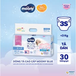 Thumbnail Tã dán cao cấp Moony 3S dành cho trẻ sơ sinh dưới 3 KG NB30 1