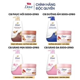 Thumbnail Combo Sữa tắm Dưỡng thể Dove 500g Da Mịn Hương Hoa 500g + Tẩy Da Chết Dưỡng Ẩm Dove Hương Hoa Anh Đào/ Lựu Đỏ 298g 1