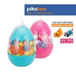 Thumbnail Đồ chơi xếp hình khối quả trứng Pikaboo, chất liệu nhựa dẻo cao cấp an toàn giúp bé phát triển sớm 1