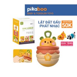 Thumbnail Đồ chơi lật đật gấu phát nhạc Pikaboo, có đèn sáng và âm thanh vui nhộn, chất liệu an toàn cho bé 1