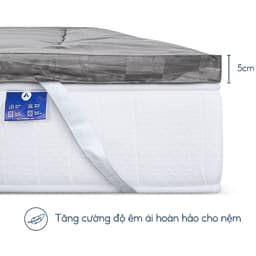 Thumbnail Nệm Topper Aroma, Bồng Bềnh, Êm Ái, Bảo Vệ Nệm, Chính Hãng Aroma, Tăng Độ Êm Ái Cho Nệm 2