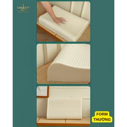 Thumbnail Gối Cao Su Cỡ Nhỏ 30x50x7 cm Thiết Kế Nâng Đỡ Cổ Vai Gáy, Ngủ Sâu Hơn Kèm Vỏ Tencel 100s 4
