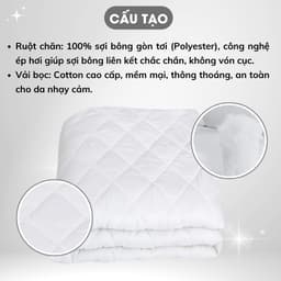 Thumbnail Ruột Chăn Mền bông Cao Cấp A Concept Decor Siêu Ấm Nhẹ Cho Mùa Hè Thu Đông Chăn Bông Dày Chuẩn Khách Sạn 5 sao 2mx2m2 3