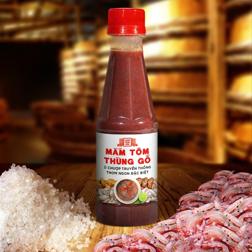 Ảnh Mắm tôm thùng gỗ Làng Chài Xưa nguyên liệu tươi, thơm ngon đặc biệt chai 260g 3