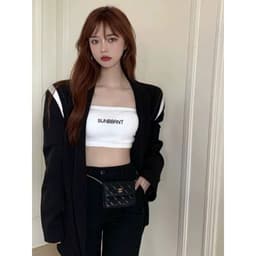Thumbnail Áo bra quây nữ, áo cup ngực in chữ, trơn basic may kèm đệm mút chất cotton mềm mát form ôm gọn lên form đẹp rễ mix đồ 4