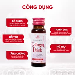 Thumbnail Combo 3 Nước uống hỗ trợ tăng sinh Collagen tự nhiên Hebora Collagen Drink - Hộp 10 chai 50ml 1