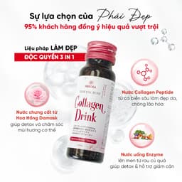 Thumbnail Combo 3 Nước uống hỗ trợ tăng sinh Collagen tự nhiên Hebora Collagen Drink - Hộp 10 chai 50ml 2