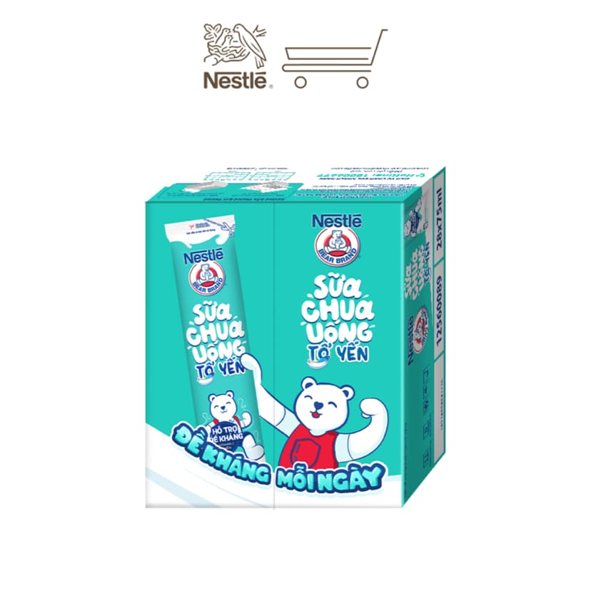 Ảnh Sữa chua tổ yến Nestlé® Yogu Gấu (Thùng 28 gói x 75ml) 1
