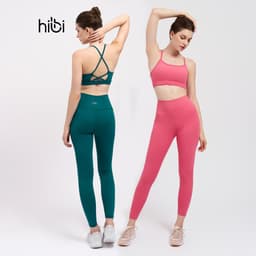 Thumbnail Set đồ tập Yoga Gym Hibi Sports H172 Kiểu 2 dây đan nơ, kèm mút ngực 1