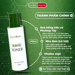 Thumbnail Nước hoa hồng Hàn Quốc Leediors Rose Toner 120ml Cân bằng pH, Tăng cường Độ ẩm cho Da, Giúp Da Mịn màng 3