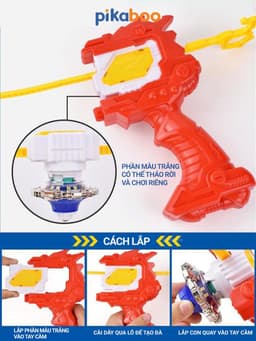 Thumbnail Đồ chơi con quay vô cực đại chiến Pikaboo, chất liệu nhựa kết hợp kim loại cao cấp an toàn bền đẹp 4