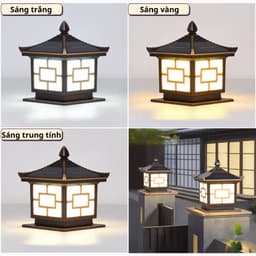 Thumbnail Đèn Trụ Cổng Mái Ngói Năng Lượng Mặt Trời TP SOLAR Thế Hệ Mới, Chất Liệu Hợp Kim Nhôm, Chống Nước IP68 - Bảo Hành 3 Năm 3