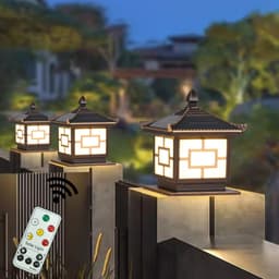 Thumbnail Đèn Trụ Cổng Năng Lượng Mặt Trời TP SOLAR TP-TC30 30x30x38cm , Đèn Vuông Có Mái ,Chống Nước IP68 - Bảo Hành Chính Hãng 4