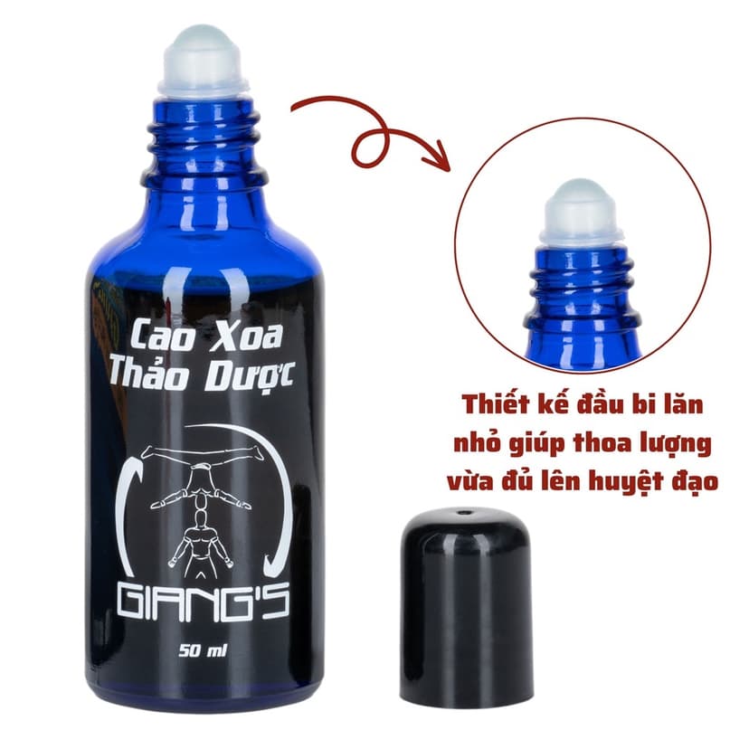Ảnh 02 chai dầu xoa bóp Quốc Cơ Quốc Nghiệp chai 50ml - Cao xoa bóp massage cổ vai gáy 1