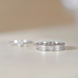 Thumbnail Nhẫn cưới bạc 925 full kim cương vàng tây 18k bản to đẹp uy tín Gix Jewel 1