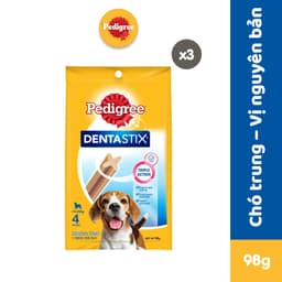 Thumbnail Bánh Xương Chăm Sóc Răng cho Chó Trung PEDIGREE Dentastix (3 Túi, 98g) 1