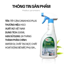 Thumbnail Tẩy Cặn Canxi Nhà Tắm + Tẩy Dầu Mỡ Nhà Bếp HGO - 500ml 4