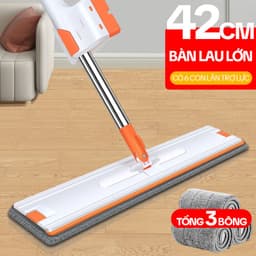 Thumbnail Miếng Lau Nhà Thay Thế KITIMOP WHITE 42CM - Bông Lau Nhà Thay Thế 42X12CM, Giẻ Lau Nhà Microfiber Thấm Hút Tốt 1