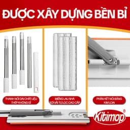 Thumbnail Miếng Lau Nhà Thay Thế KITIMOP PRO MAX - Bông Lau Nhà Thay Thế 38X12CM, Giẻ Lau Nhà Vải Tự Lọc Cao Cấp 4