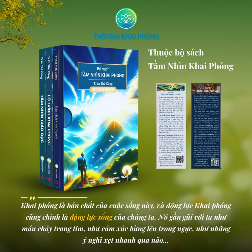 Ảnh Bộ sách - Tầm Nhìn Khai Phóng kèm Hộp (3 cuốn - bìa cứng) - Tác giả: Trần Thế Công 3