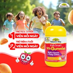Thumbnail Kẹo Dẻo Vi Chất Cho Bé Nature's Way Kids Smart Vita Gummies Multi Vitamin Fussy Eaters, Hỗ Trợ Tăng Sức Đề Kháng 60v/h 2