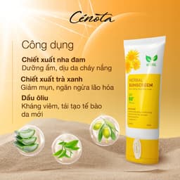 Thumbnail Kem chống nắng thảo dược Cenota Herbal Sunscreen SPF 50+ 60ml, chống nắng 2 cơ chế Vật lí+Hóa học, kcn nâng tone 2