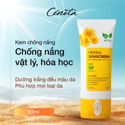 Thumbnail Kem chống nắng thảo dược Cenota Herbal Sunscreen SPF 50+ 60ml, chống nắng 2 cơ chế Vật lí+Hóa học, kcn nâng tone 1