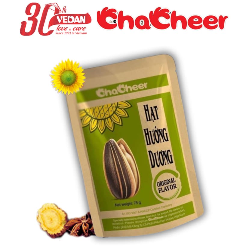 Ảnh Combo 20 Gói Hạt Hướng Dương CHACHEER Nhập Khẩu 130g 2