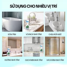 Thumbnail Tẩy Cặn Canxi Nhà Tắm HGO PLUS - Tẩy Cặn Canxi Kính, Inox, Bồn Sứ, Gạch Men, Gương Soi, Lavabo 500ml 3