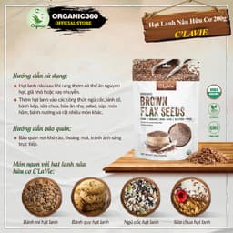 Thumbnail Hạt Lanh Nâu Hữu Cơ C’LAVIE 200g Organic Brown Flaxseed 2