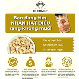 Thumbnail Nhân Hạt Điều Rang Mộc DK Harvest 250g/500g - Không Gia Vị | Giàu Dinh Dưỡng, Tốt Cho Tim Mạch, Xây Dựng Cơ Bắp 2