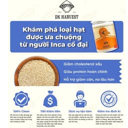 Thumbnail Hạt Diêm Mạch DK Harvest - Nhập Khẩu Peru | Giàu Protein Hoàn Chỉnh, Chất Xơ, Tốt Cho Hệ Tiêu Hóa 3