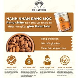 Thumbnail Hạnh Nhân Rang Mộc DK Harvest 500g - Nhập Khẩu Mỹ | Giàu Vitamin E, Tốt Cho Tim Mạch 2