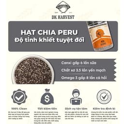 Thumbnail Hạt Chia Đen Organic DK Harvest Nhập Khẩu Peru - Trọng lượng 300g/500g - tác dụng bổ sung Omega-3 3