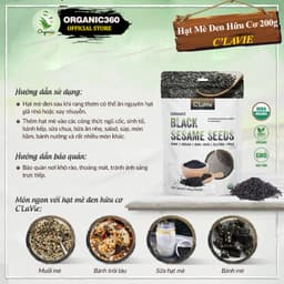 Thumbnail Hạt Mè Đen Hữu Cơ C’LAVIE 200g Organic Black Sesame Seeds 2