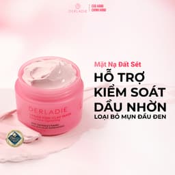 Thumbnail Mặt Nạ Đất Sét Hút Dầu Kiểm Soát Nhờn 12H Derladie Vegan Pink Clay Mask Deep Pore Tightening 1
