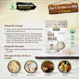 Thumbnail Hạt Ý Dĩ Hữu Cơ C’LAVIE 200g Organic Coix Seeds 2