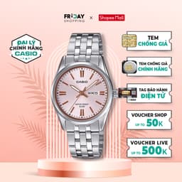 Thumbnail Đồng Hồ Casio Nữ LTP-1335D-4AVDF Mặt Hồng Dây Kim Loại Chính Hãng 1