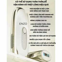 Thumbnail Máy triệt lông lạnh IPL Sapphire Cooling ENZO triệt lông vĩnh viễn tại nhà,9 cấp độ,công nghệ triệt lạnh an toàn cho da 1