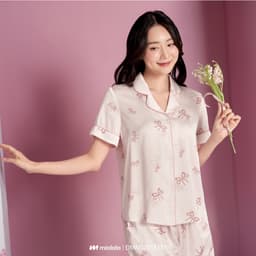 Thumbnail Bộ mặc nhà lụa trơn cao cấp dáng pyjama thanh lịch Mialala 5131 DMN02015131 2