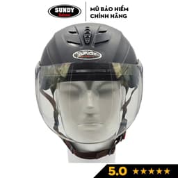 Thumbnail Mũ bảo hiểm nửa đầu SUNDY Helmets HP02K có kính dài cả mặt, an toàn thể thao, Freesize (vòng đầu 55-58cm) 3