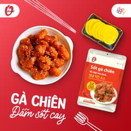 Thumbnail Sốt gà chiên 2 vị cay và phô mai O'food gói 120g 3