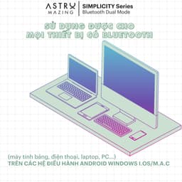 Thumbnail Chuột Bluetooth không dây AstroMazing silent siêu êm cho iPad, Android, Laptop, Macbook 3