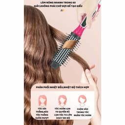 Thumbnail Lược điện chải tóc ENZO 2229 cao cấp tạo kiểu đa năng 3 trong 1 uốn xoăn,duỗi thẳng,uốn cụp,ion âm bảo vệ tóc 4