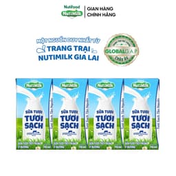 Thumbnail NutiMilk Sữa Tươi Tươi Sạch Hộp 110ml Thùng 24 Hộp (110ml x 24 hộp) 4